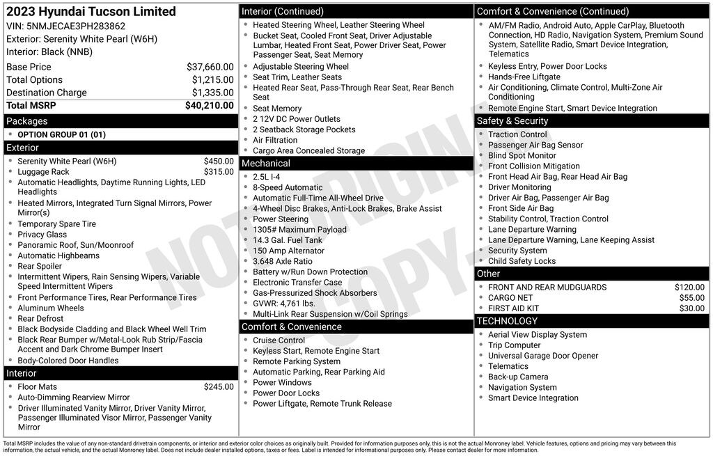 Used 2023 Hyundai Tucson Limited SUV