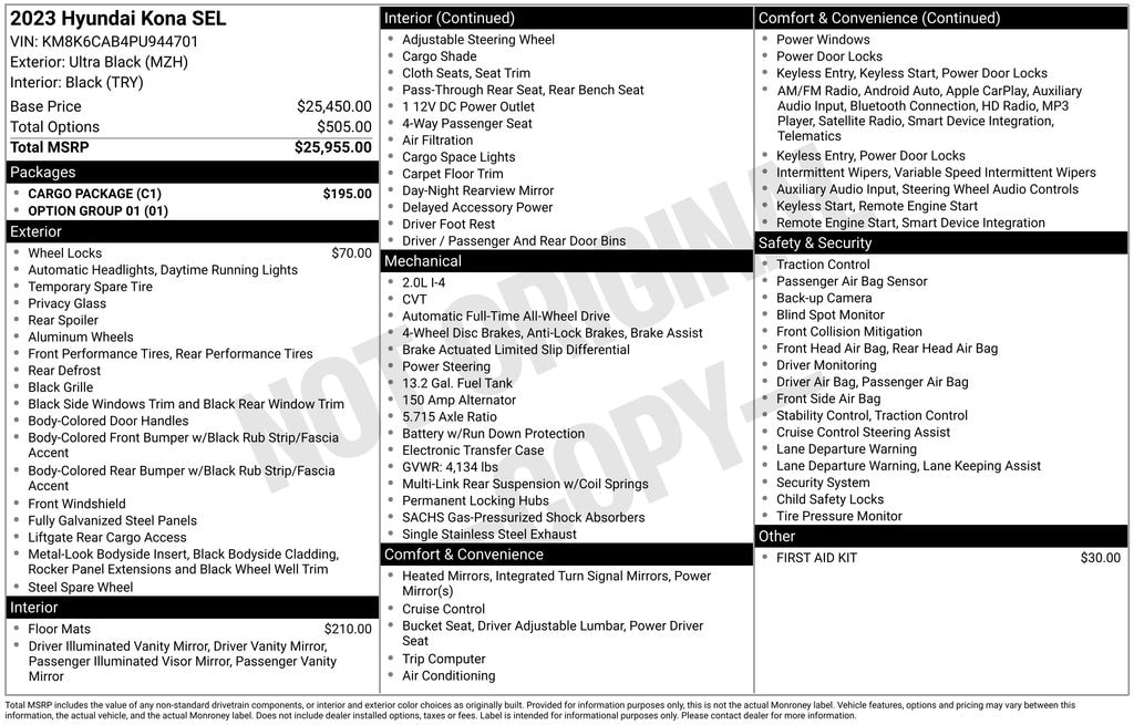 Used 2023 Hyundai Kona SEL SUV