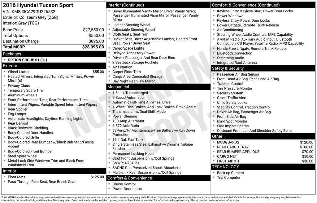 Used 2016 Hyundai Tucson Sport SUV