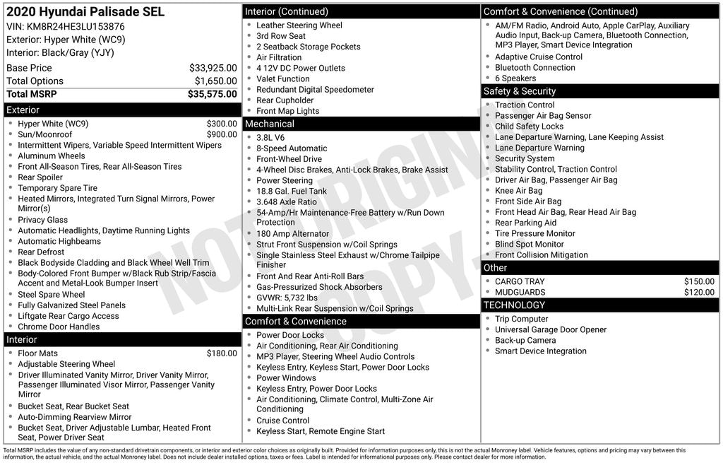 Used 2020 Hyundai Palisade SEL SUV