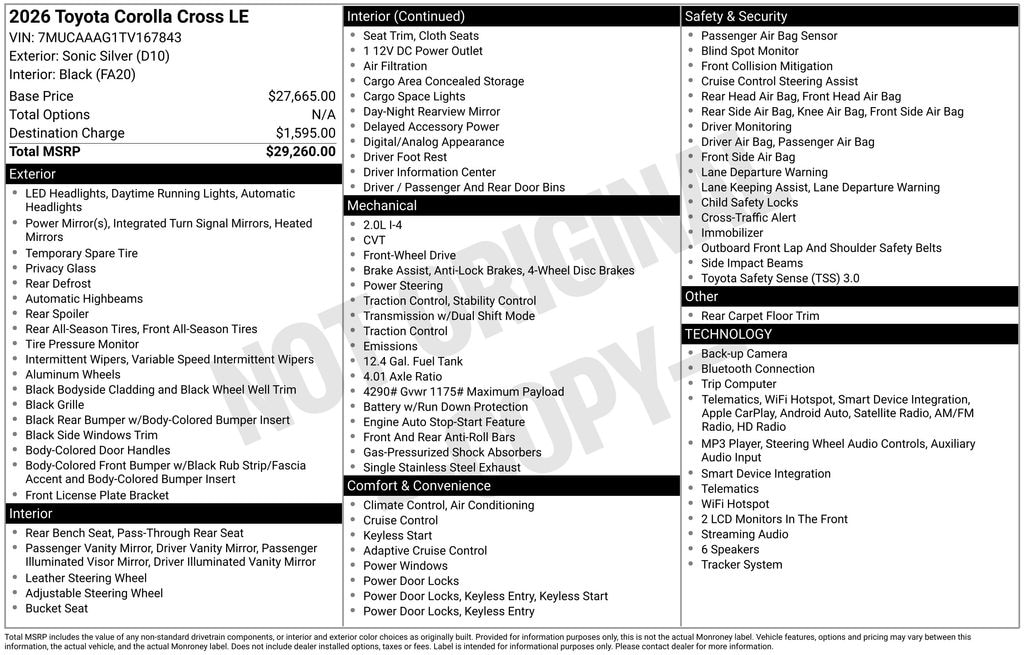 Certified 2026 Toyota Corolla Cross LE SUV