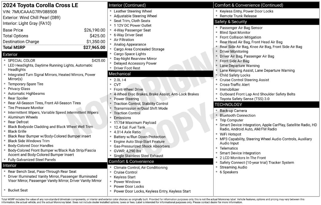Certified 2024 Toyota Corolla Cross LE SUV