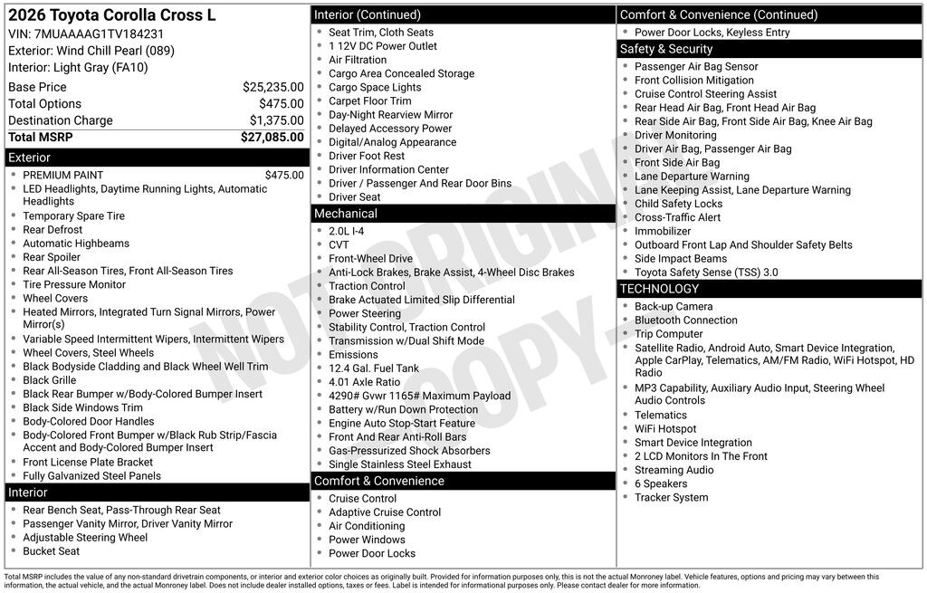 Certified 2026 Toyota Corolla Cross L SUV