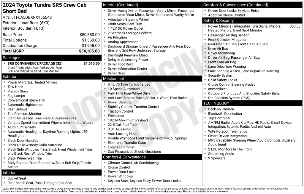 Used 2024 Toyota Tundra SR5 Truck