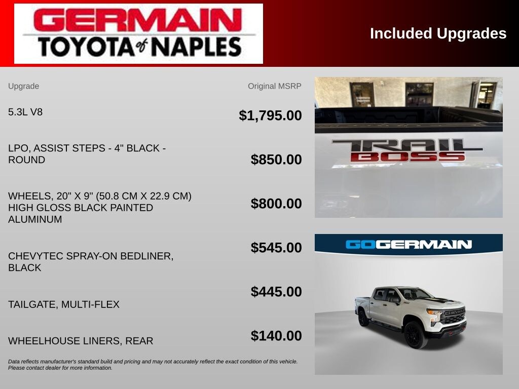 Used 2026 Chevrolet Silverado 1500 Custom Trail Boss Truck