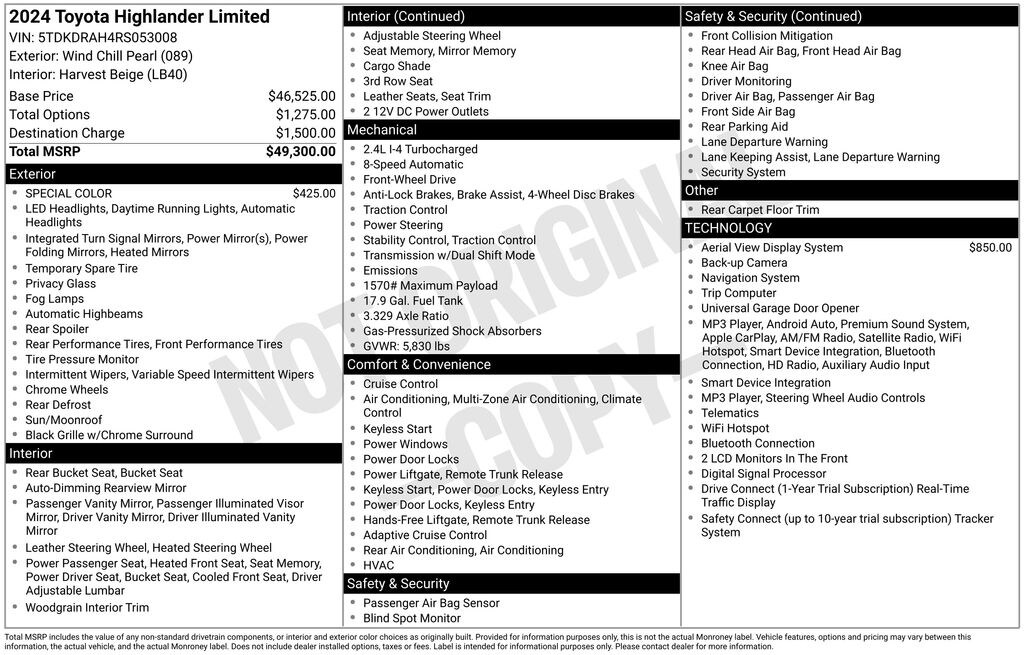 Certified 2024 Toyota Highlander Limited SUV