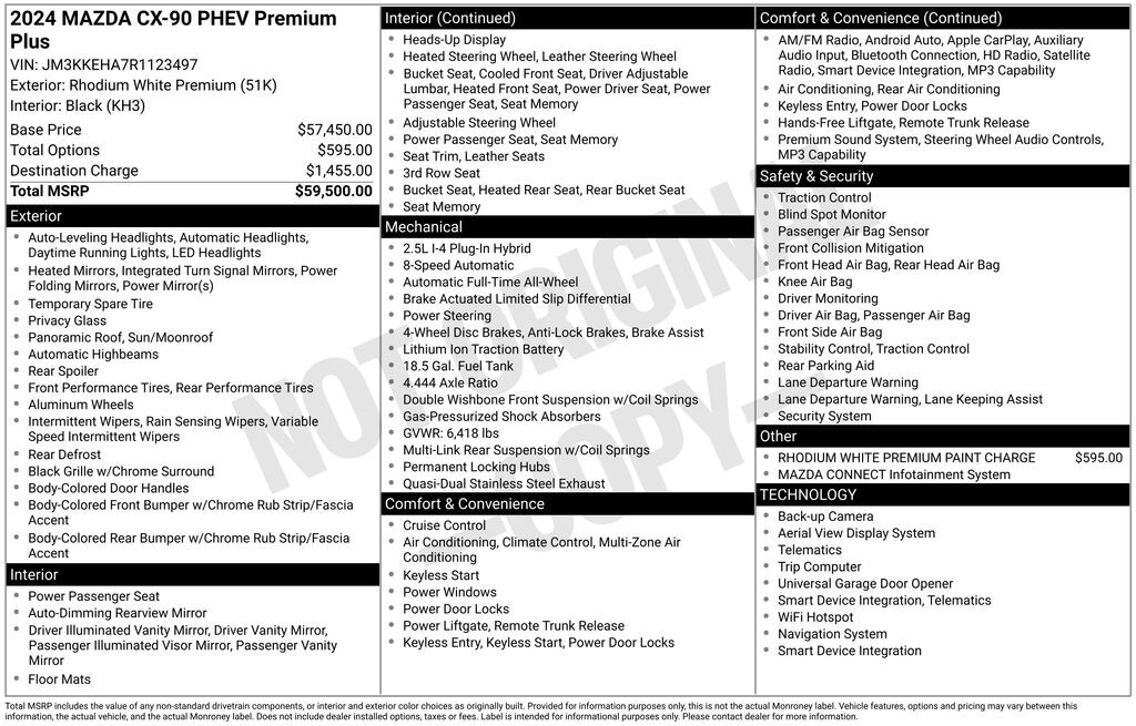 Certified 2024 Mazda CX-90 Plug-In Hybrid Premium Plus SUV