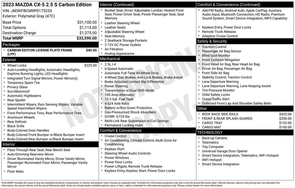 Used 2023 Mazda CX-5 2.5 S Carbon Edition SUV