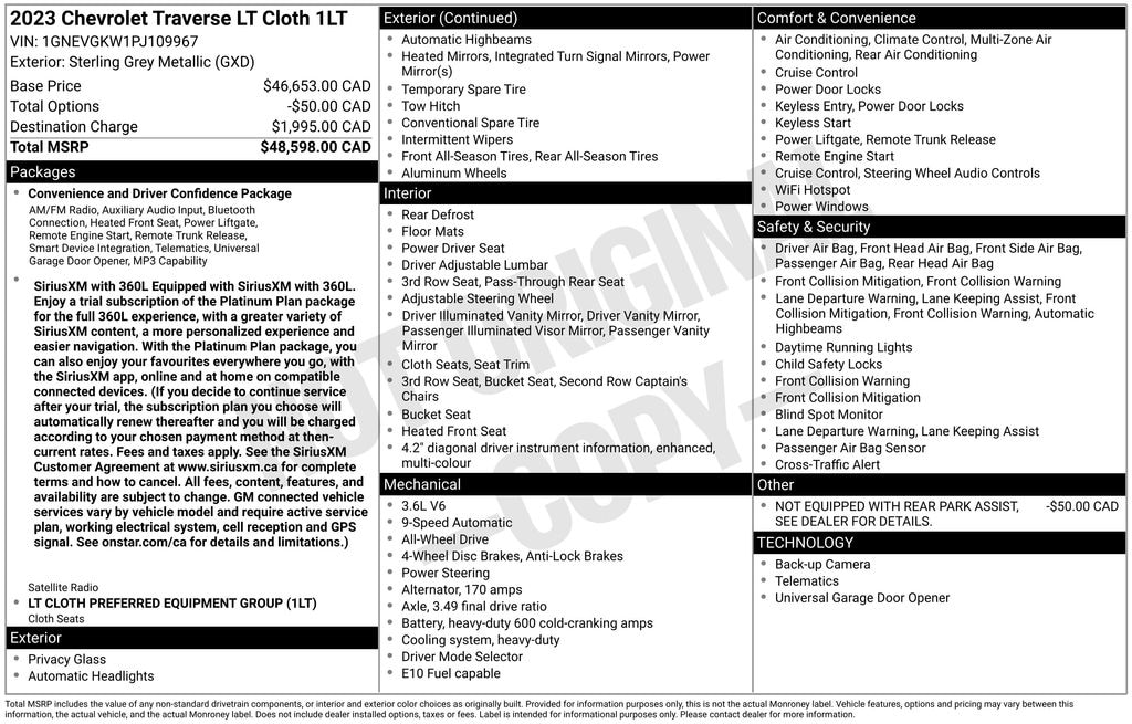 Used 2023 Chevrolet Traverse LT Cloth w/1LT SUV