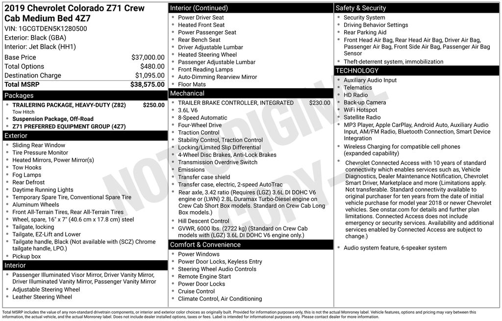 Used 2019 Chevrolet Colorado Z71 Truck Crew Cab