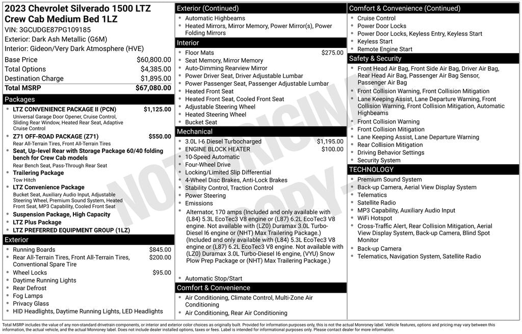 Used 2023 Chevrolet Silverado 1500 LTZ Truck Crew Cab