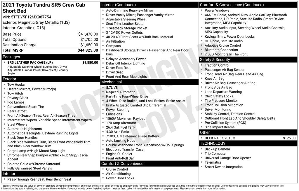 Certified 2021 Toyota Tundra Truck CrewMax