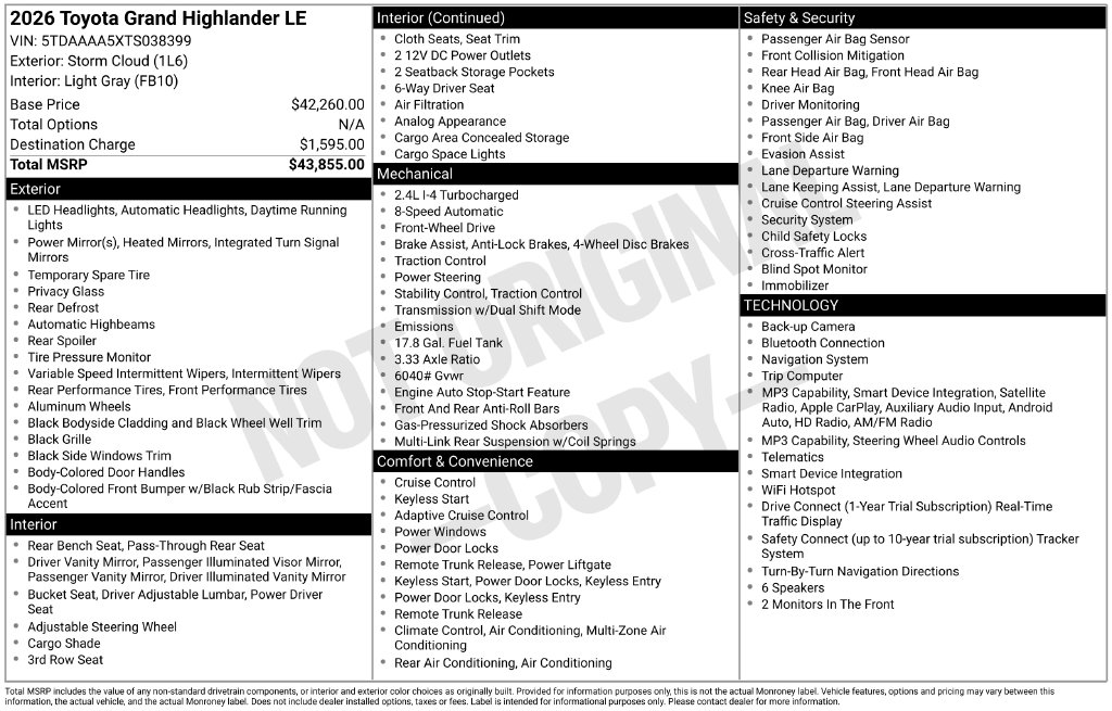 Certified 2026 Toyota Grand Highlander SUV