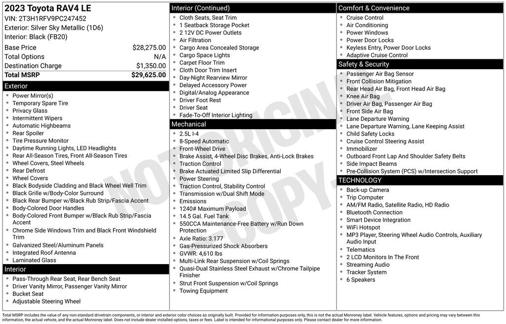 Certified 2023 Toyota RAV4 LE SUV