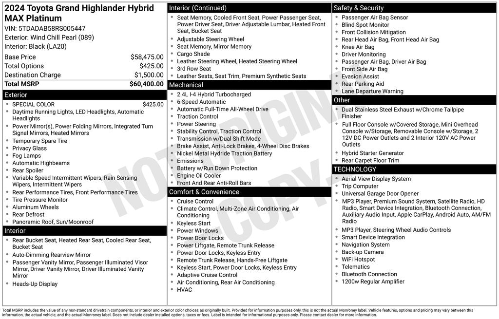 Certified 2024 Toyota Grand Highlander Hybrid Platinum MAX SUV