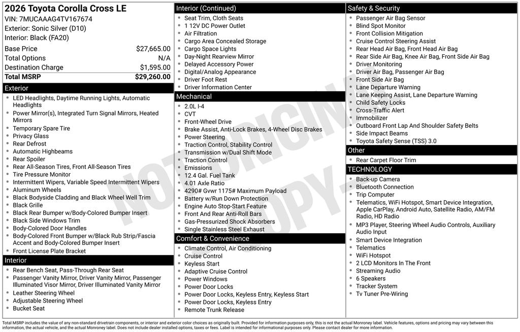 Certified 2026 Toyota Corolla Cross LE SUV