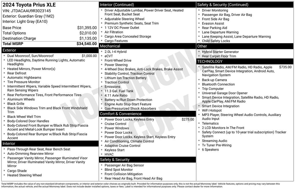 Certified 2024 Toyota Prius Hatchback