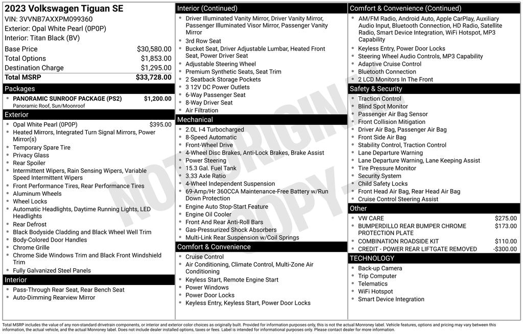 Used 2023 Volkswagen Tiguan 2.0T SE SUV