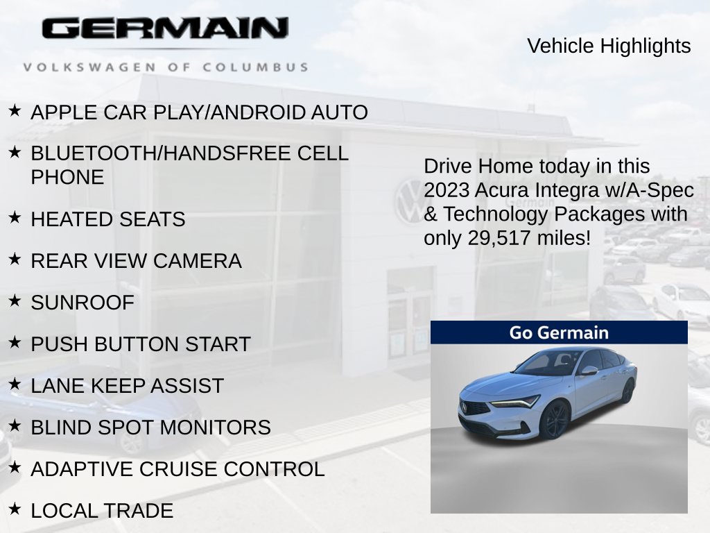 Used 2023 Acura Integra A-Spec Tech Package Hatchback