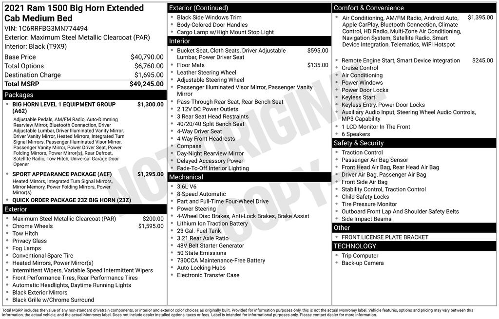 Used 2021 Ram 1500 Big Horn/Lone Star Truck Quad Cab
