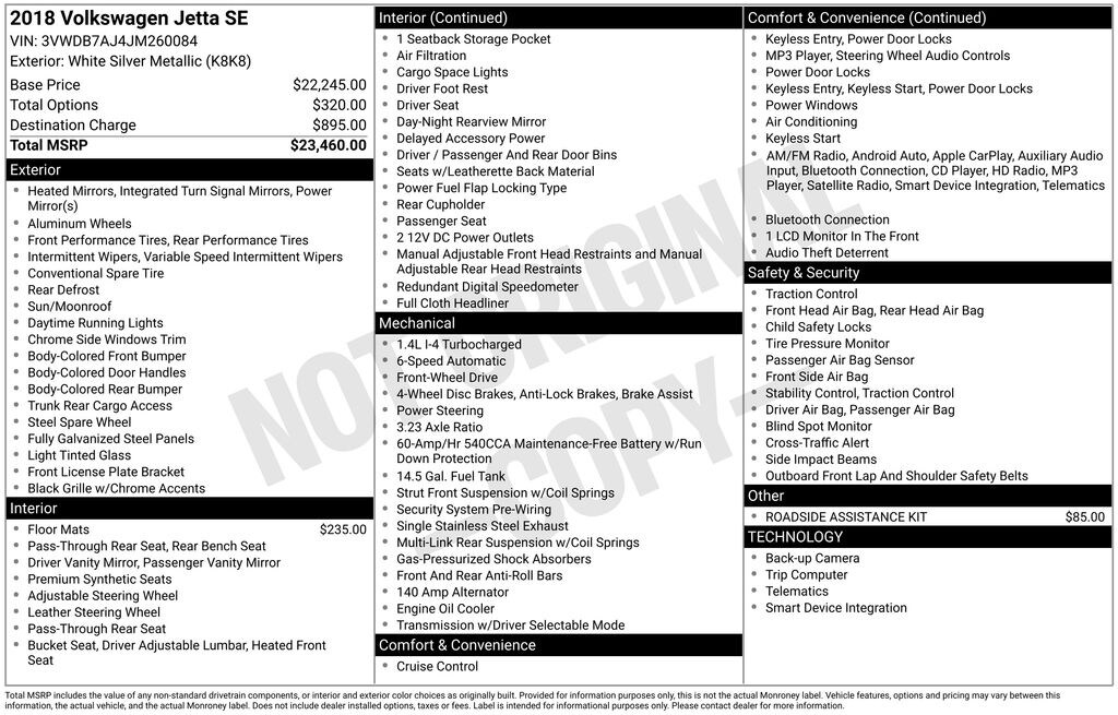 Used 2018 Volkswagen Jetta 1.4T SE Sedan