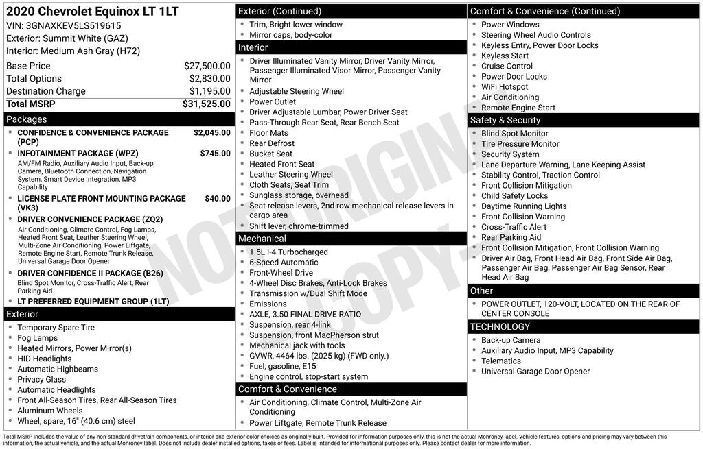 Used 2020 Chevrolet Equinox LT w/1LT SUV