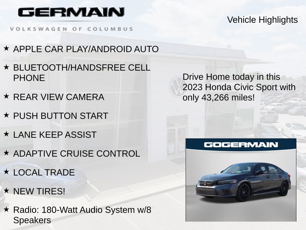 Used 2023 Honda Civic Sport Sedan