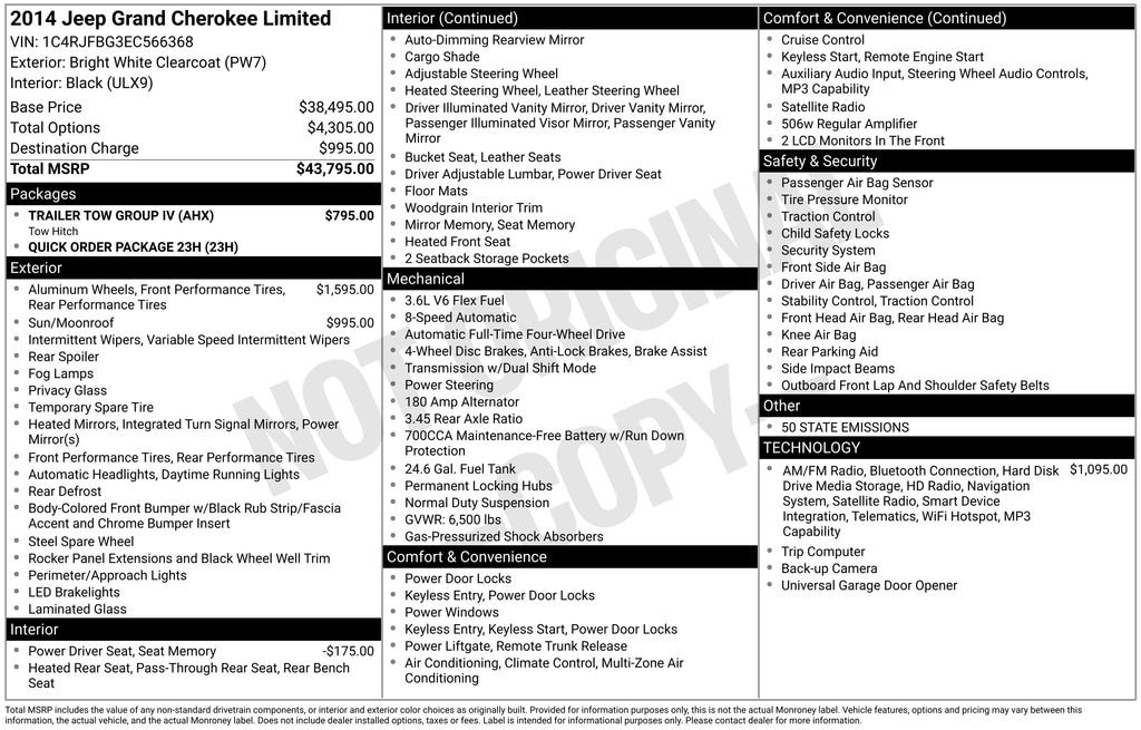 Used 2014 Jeep Grand Cherokee Limited 4x4 SUV