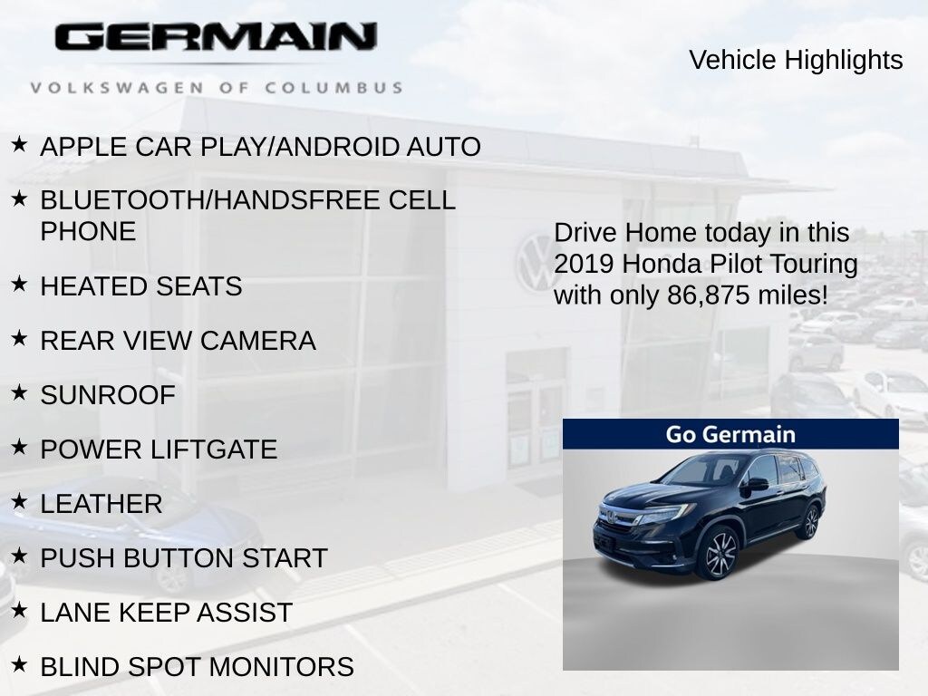 Used 2019 Honda Pilot Touring 8-Passenger FWD SUV