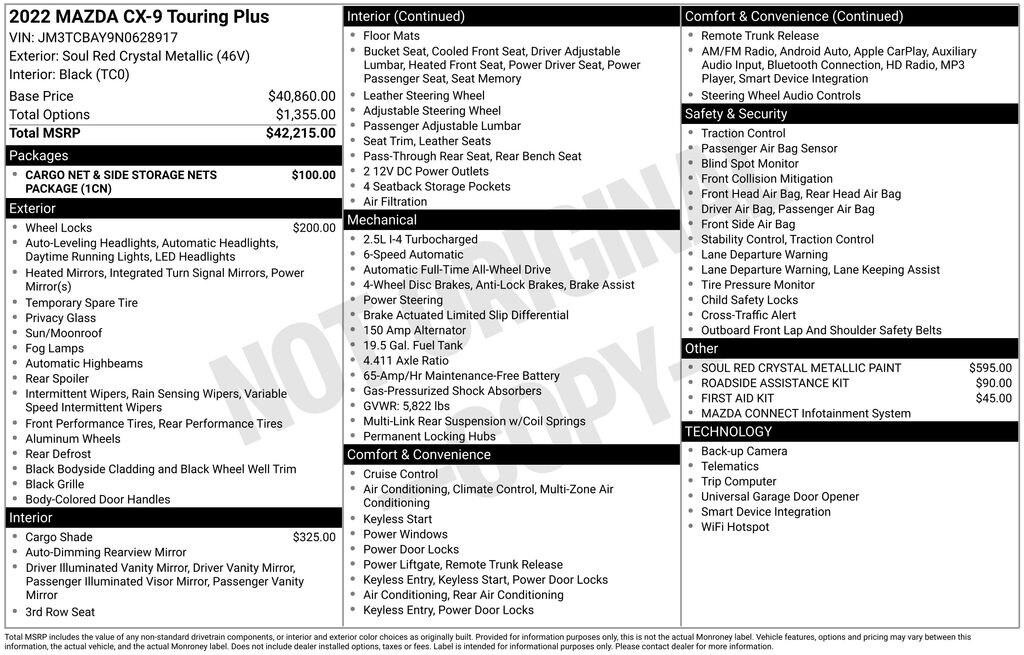 Used 2022 Mazda CX-9 Touring Plus SUV