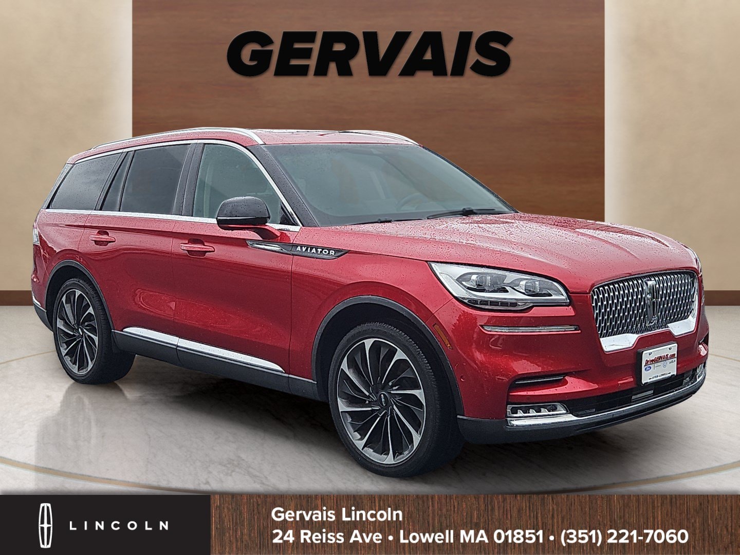 Red 2020 Lincoln Aviator SUV / Crossover All-Wheel Drive Automatic