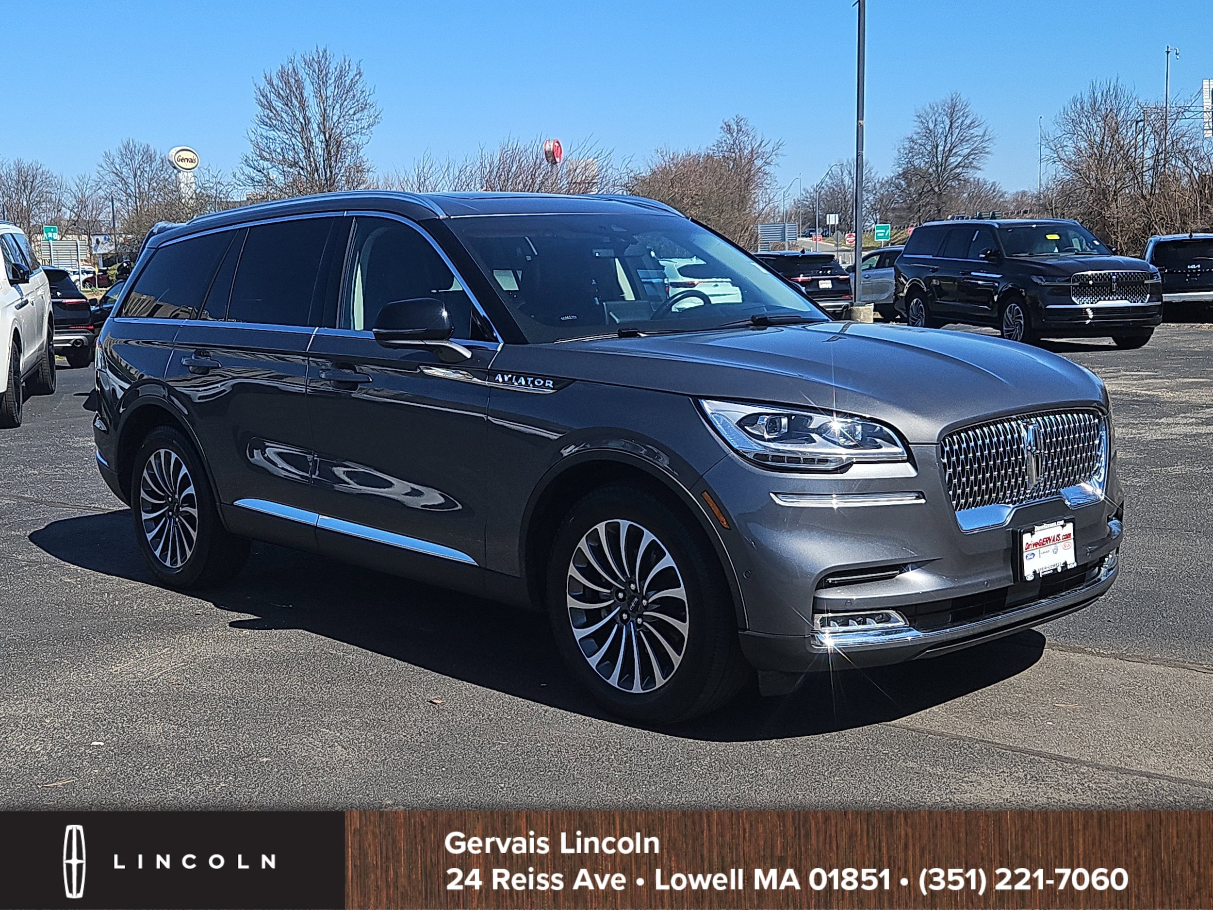 Gray 2023 Lincoln Aviator Reserve AWD SUV / Crossover All-Wheel Drive Automatic