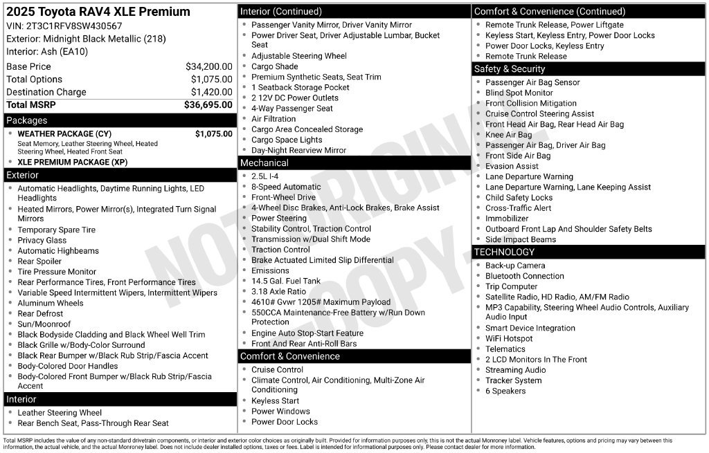 Used 2025 Toyota RAV4 XLE Premium SUV