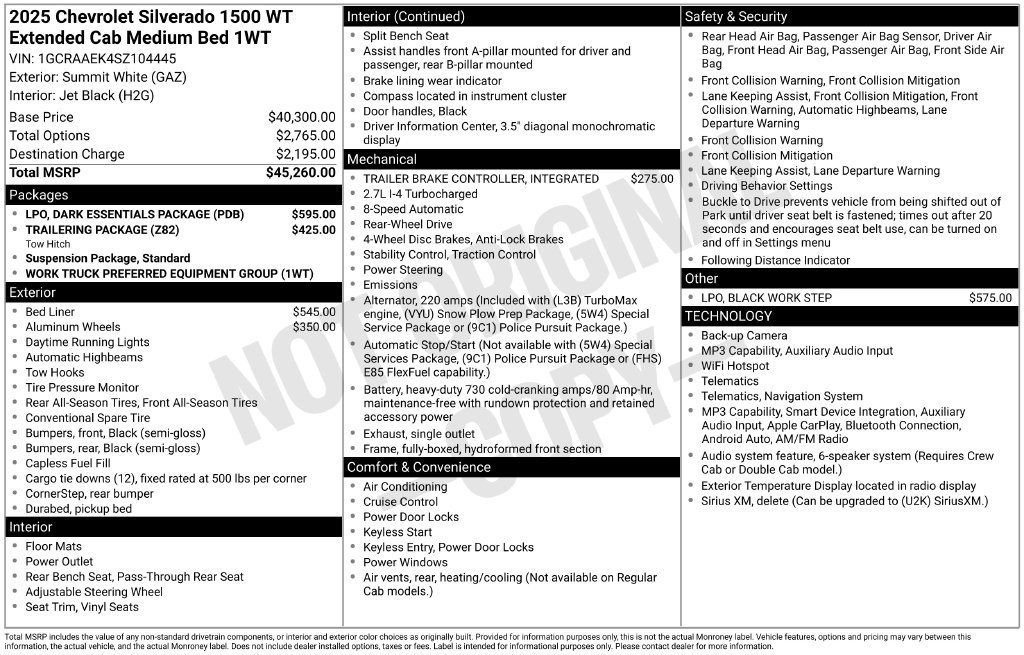 Used 2025 Chevrolet Silverado 1500 Work Truck Truck Double Cab