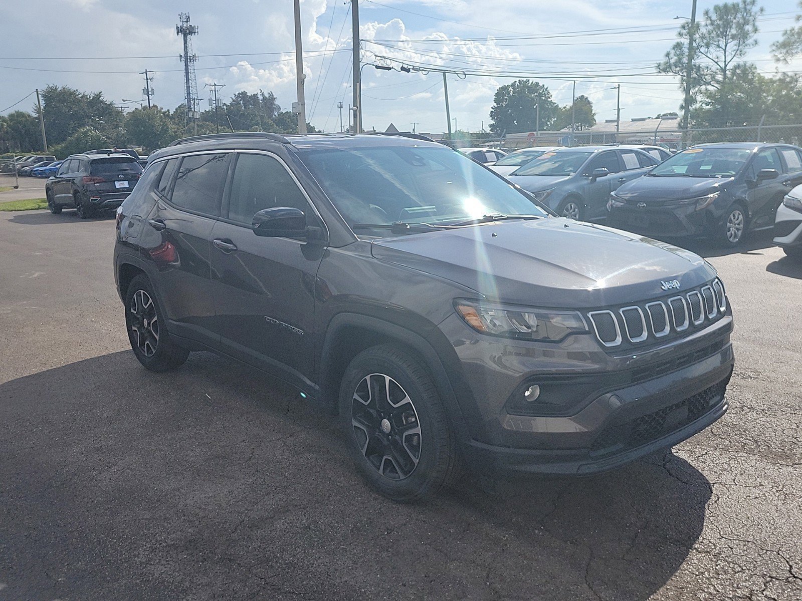 Used 2022 Jeep Compass Latitude with VIN 3C4NJCBB8NT137779 for sale in Tampa, FL