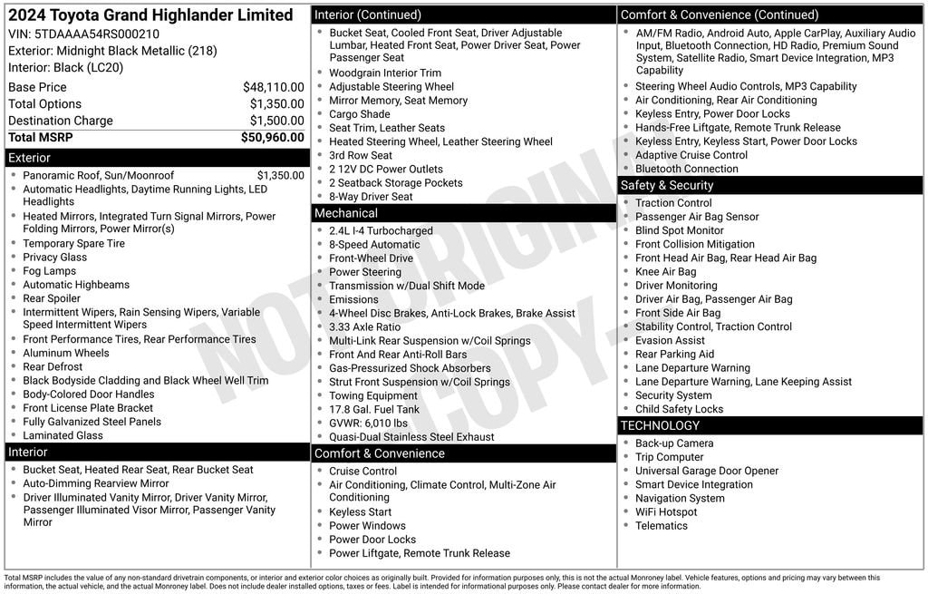Used 2024 Toyota Grand Highlander Limited SUV