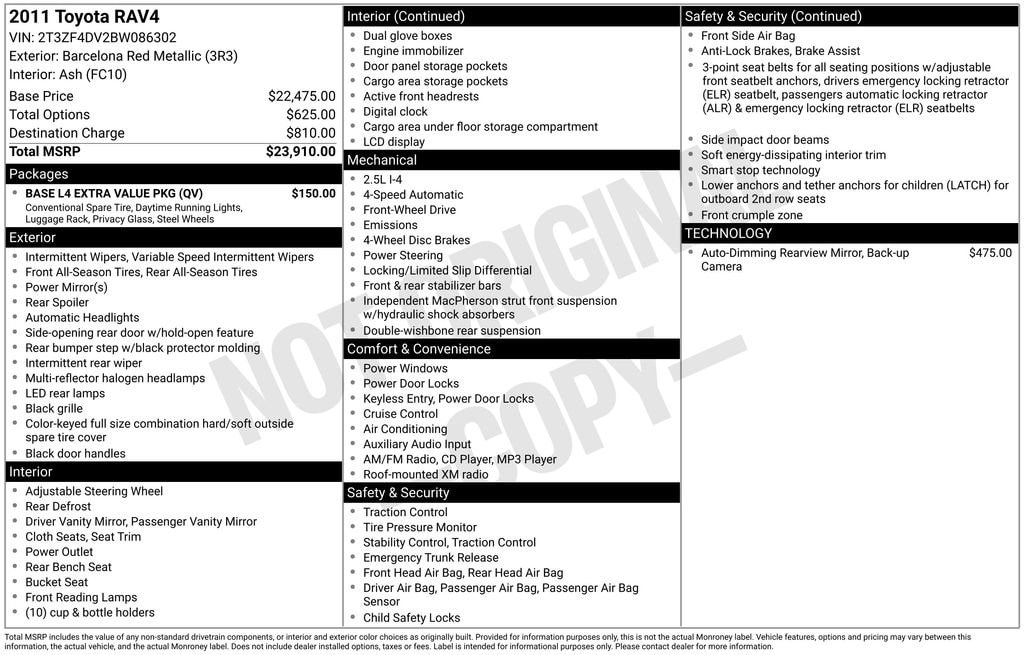 Used 2011 Toyota RAV4 Base SUV
