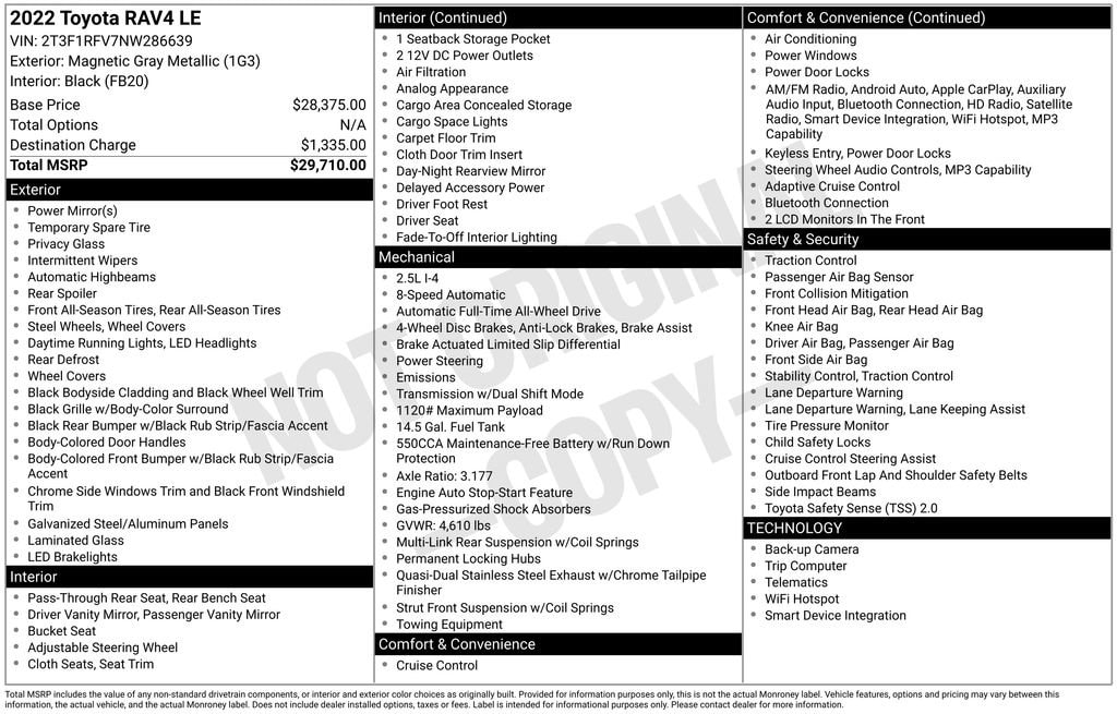 Certified 2022 Toyota RAV4 LE SUV