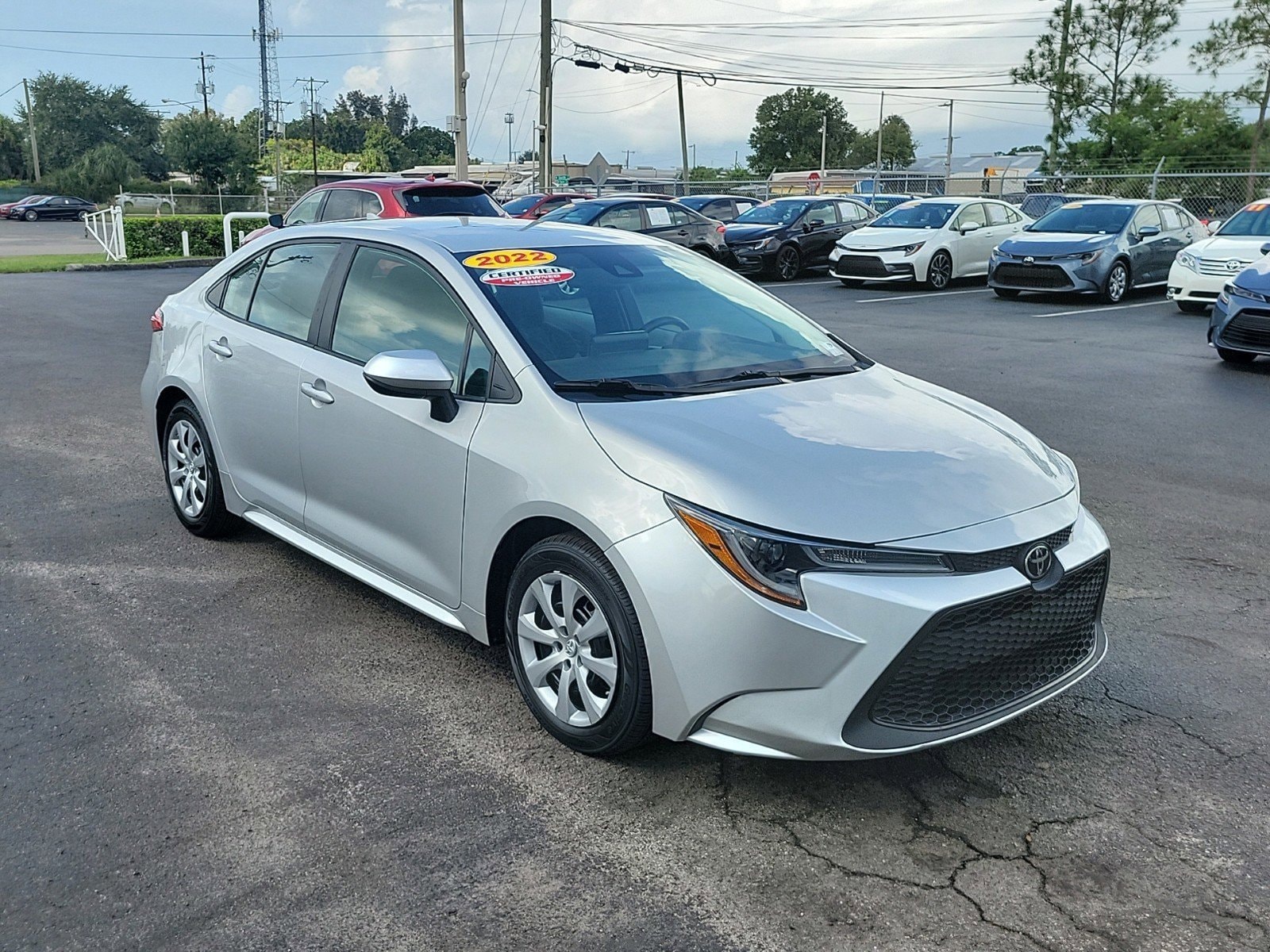 Certified 2022 Toyota Corolla LE with VIN 5YFEPMAE7NP328872 for sale in Tampa, FL