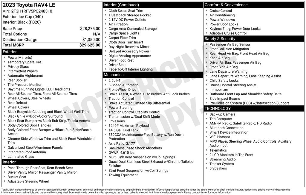 Certified 2023 Toyota RAV4 LE SUV