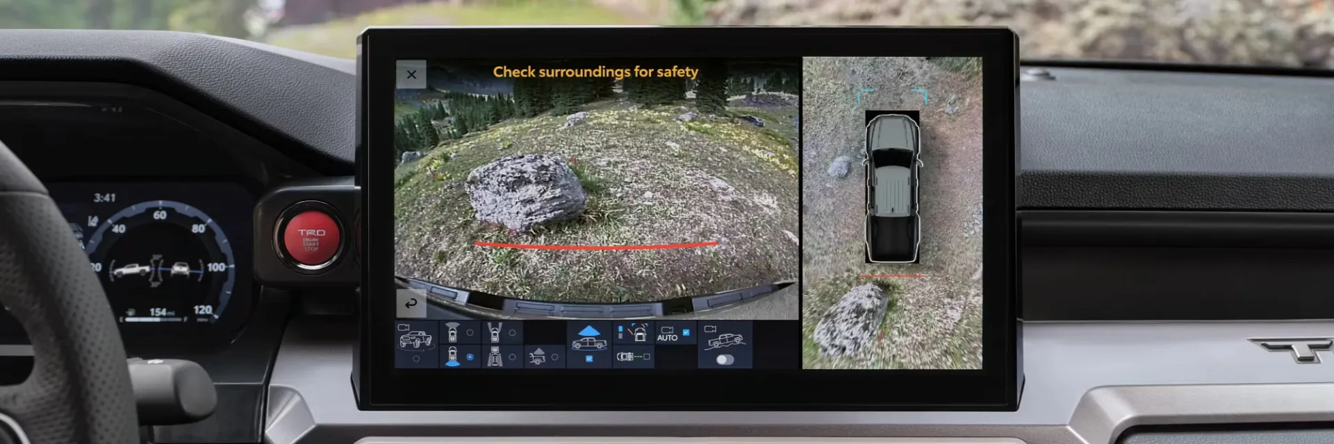 Toyota Tacoma safety camera demonstration