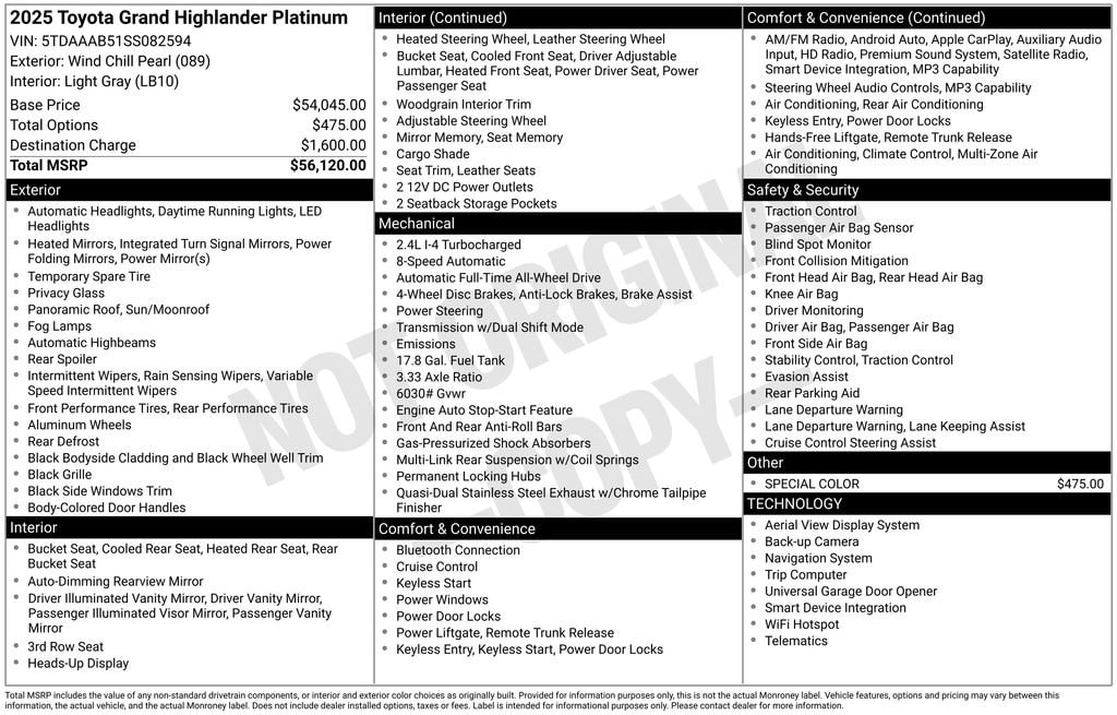 Used 2025 Toyota Grand Highlander Platinum SUV