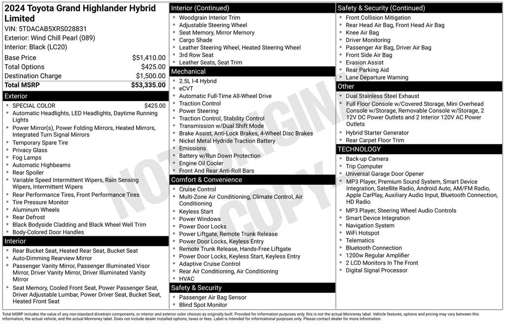 Used 2024 Toyota Grand Highlander Hybrid Limited SUV