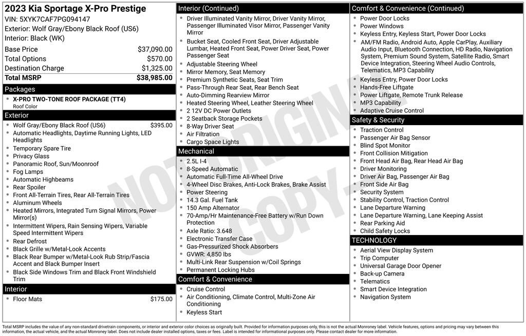 Used 2023 Kia Sportage X-Pro Prestige SUV
