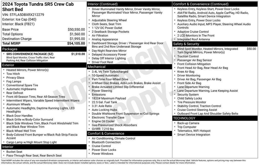 Used 2024 Toyota Tundra SR5 Truck CrewMax