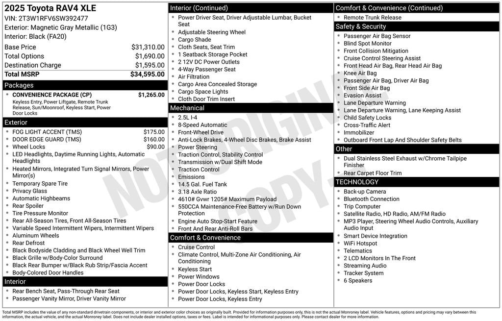 Certified 2025 Toyota RAV4 XLE SUV