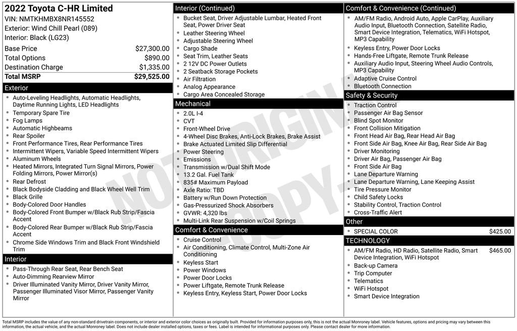 Used 2022 Toyota C-HR Limited SUV