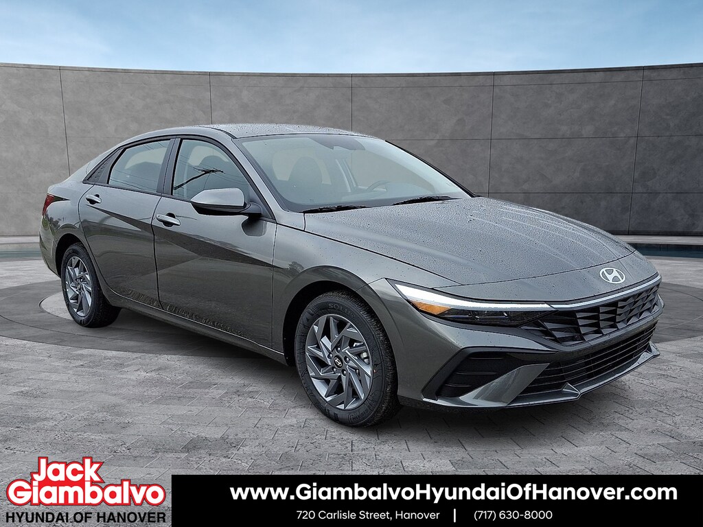 New 2026 Hyundai Elantra Hybrid Blue Sedan