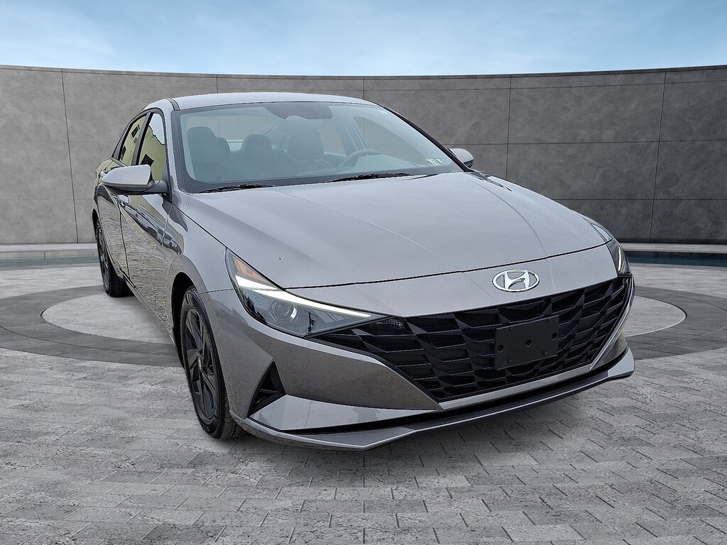 Certified 2023 Hyundai Elantra Hybrid Blue Sedan
