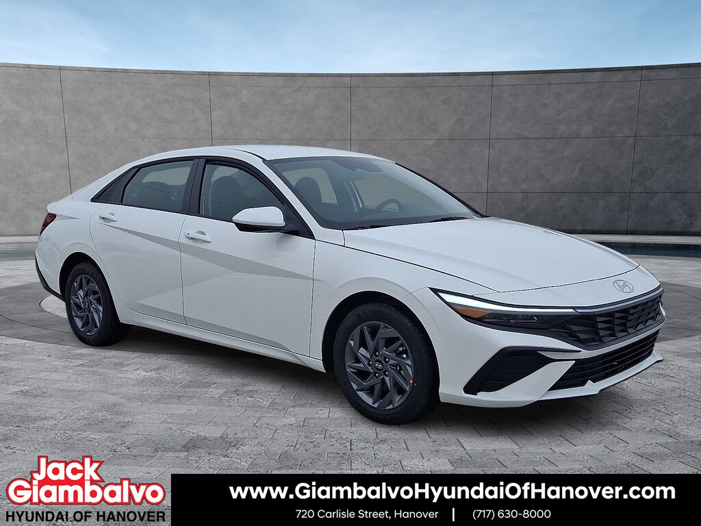 New 2026 Hyundai Elantra Hybrid Blue Sedan